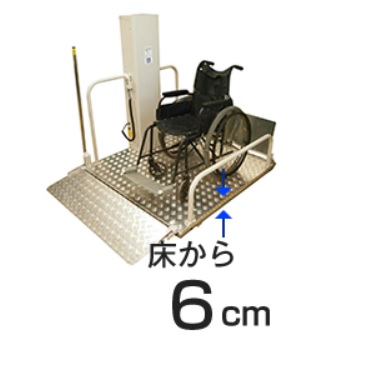 乗降スムーズ！自動跳ね上げスロープで転落防止。